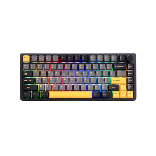 RAKK Hanan Ultra|Gasket Mount Aluminum CNC Case|81 Keys Trimode Mechanical Keyboard|Black