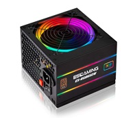 ESGAMING Power Supply 650W, 80 Plus Bronze Certified Computer Power Supply with ARGB Light Modes, ATX PC Power Supply with 120mm Silent Cooling RGB Fan
